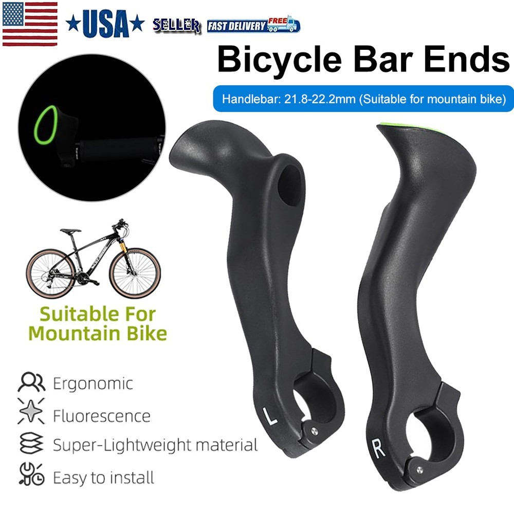 Bike Handlebar Ends Ergonomic No-Slip Bar Ends Extension MTB Road Bar Extender
