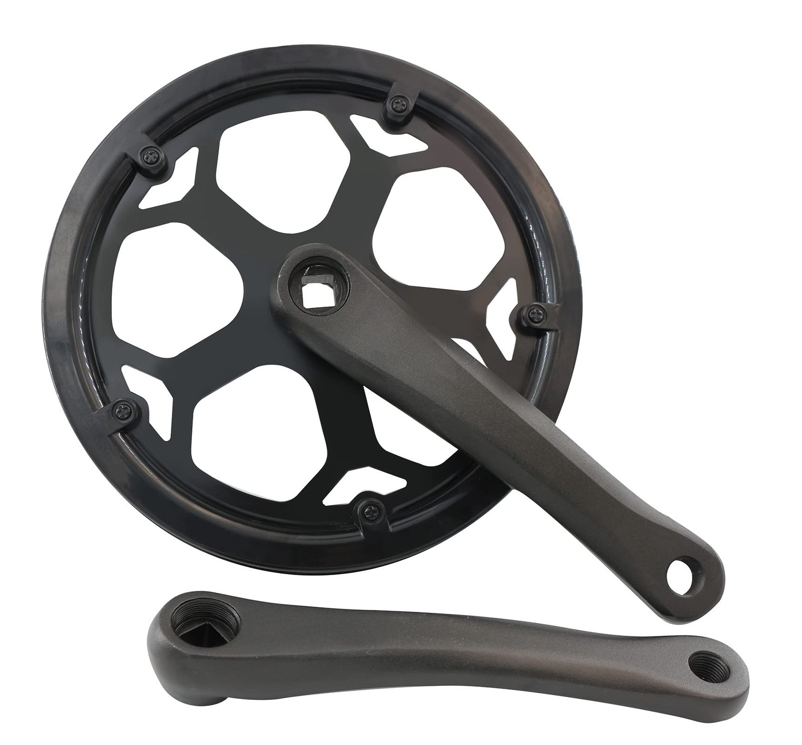 Urban Folding Bicycle Crank Single Speed 48T Chainring Arm Set Parts Black