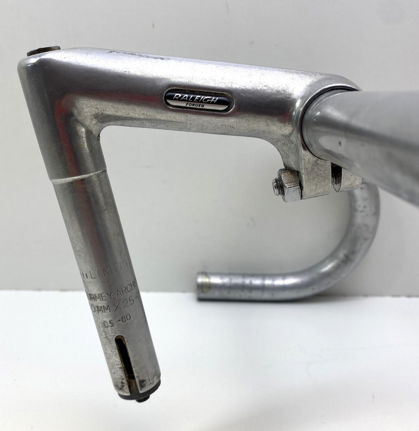 vintage bicycle Raleigh alloy 39cm HANDLEBARS Sturmey Archer 11cm STEM