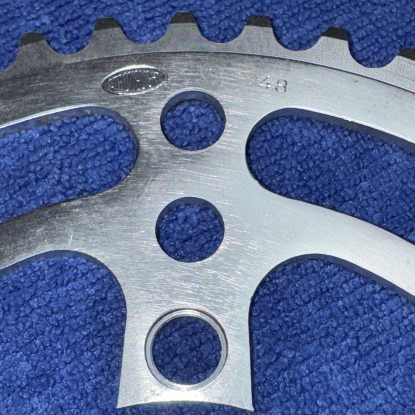 VNTG STRONGLIGHT ALY CHAINRING 86 BCD X 48T SIL FOR MODELS 80.99,100 NEW W/O PKG
