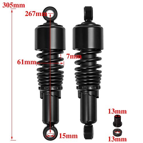 10.5 inch 267mm Rear Shocks, Motorcycle Rear Shock Absorber Suspension Fits