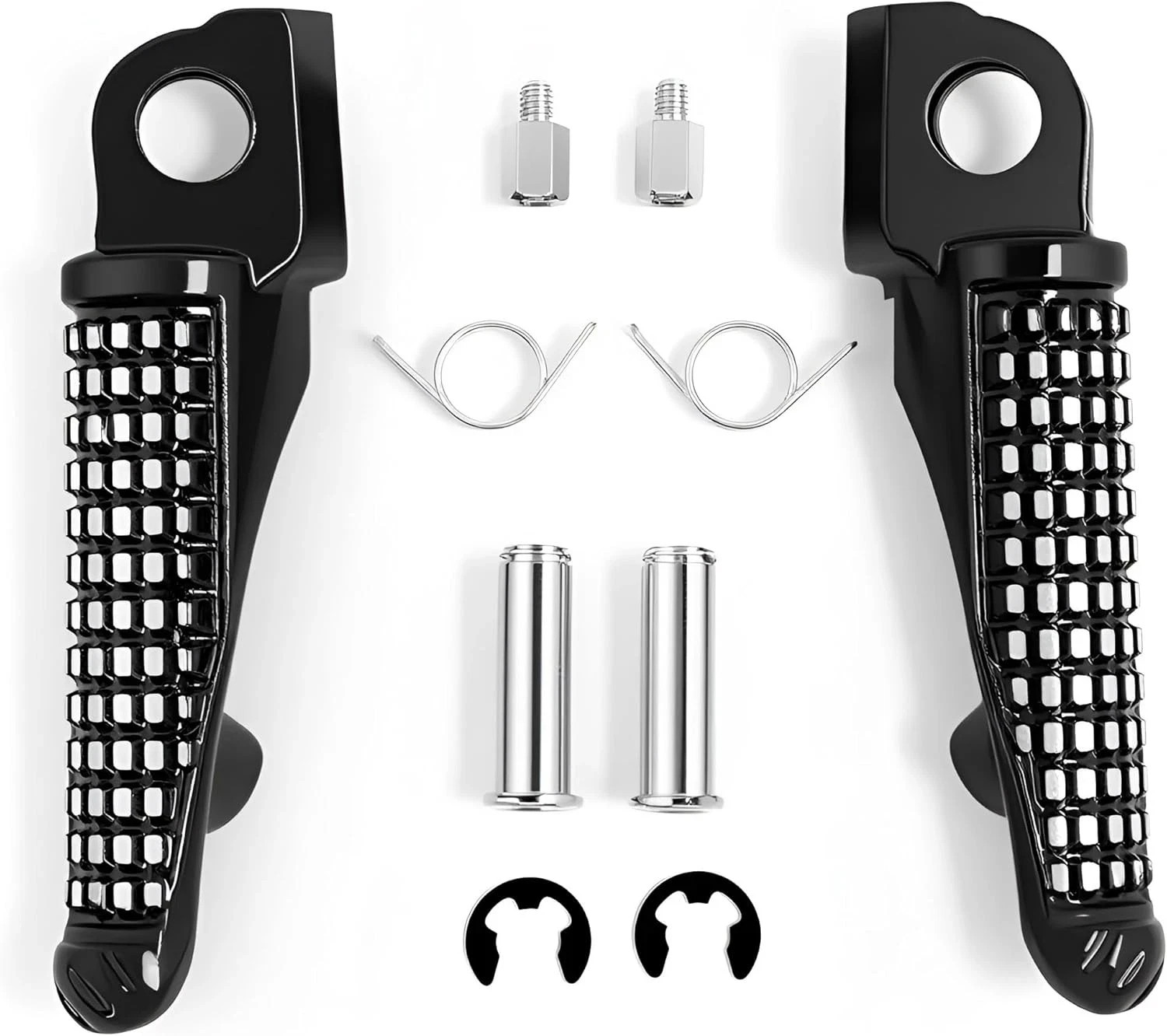 Kawasaki Motorcycle Footpeg Front Foot Pegs Footrest for Kawasaki Black#Front