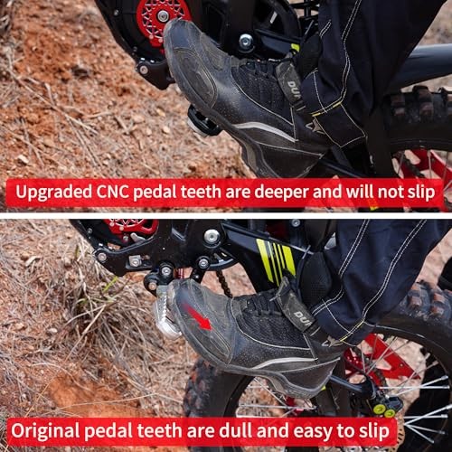 Dirt Bike Original Foot Pegs Extender Pedal 6061 Aluminum CNC Pedals – Black