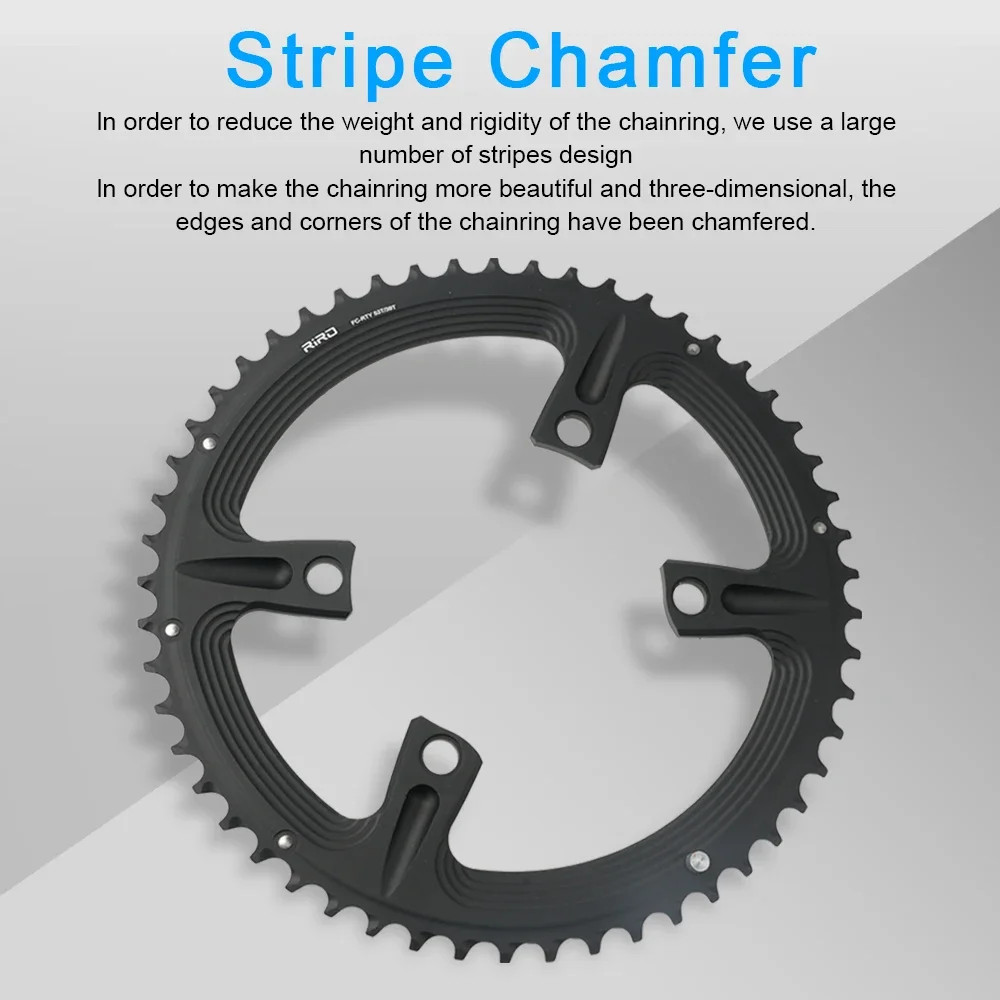 Road Bike 4 Bolt 110BCD Chainring 50-34T 52-36T 53-39T Crankset Round Chainwheel