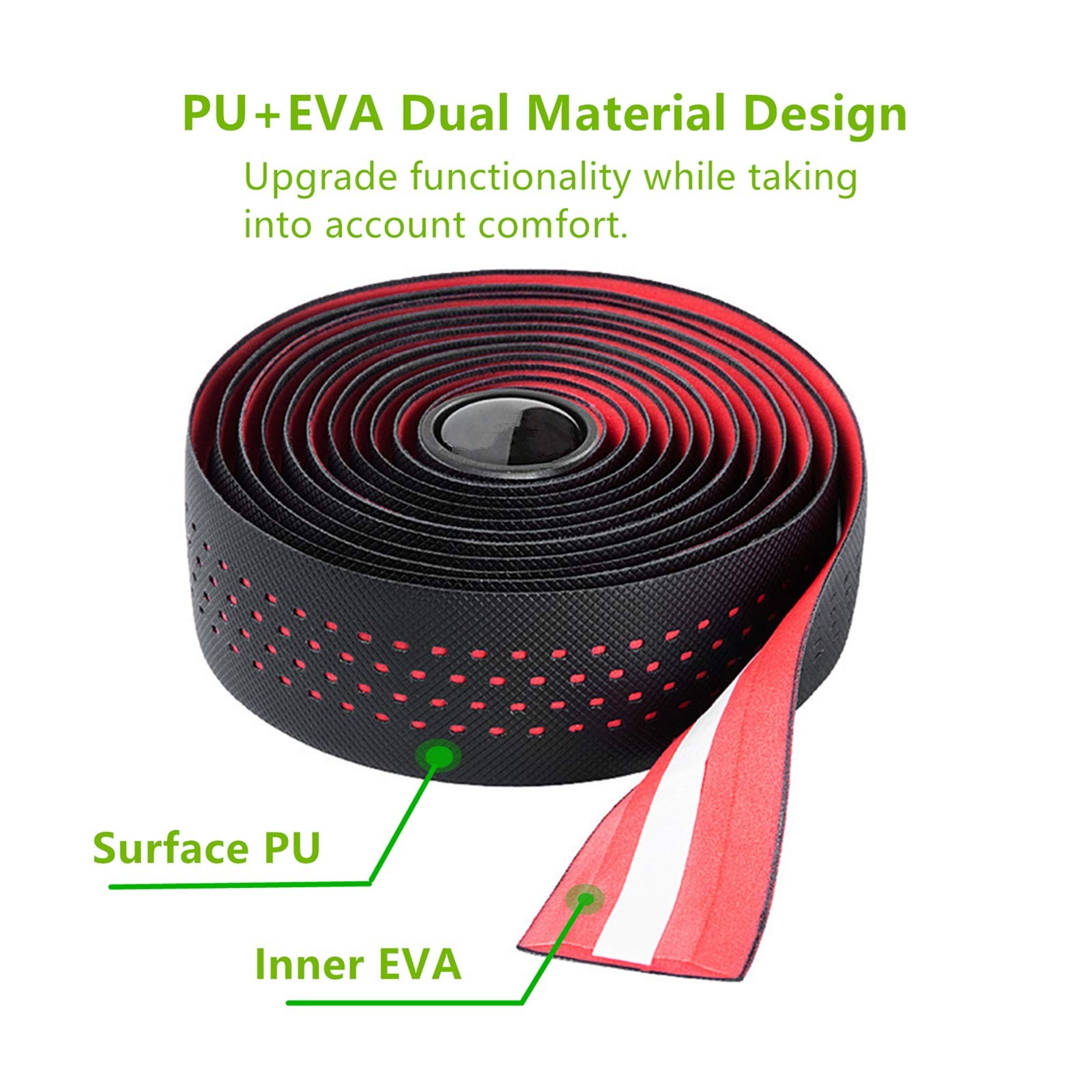 Road Bike Handlebar Tapes Made of EVA+PU, Professional Road Bicycle Bar Tape,…