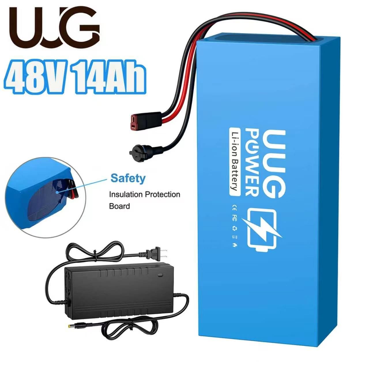UUG 48V 14AH Ebike Battery Lithium Battery Pack with 30A BMS 1500W Motor