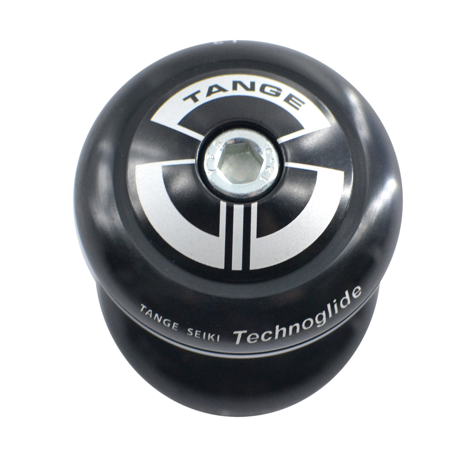 Tange Seiki Technoglide J-2 Headset 1 Inch , Silver with Top Cap , Black