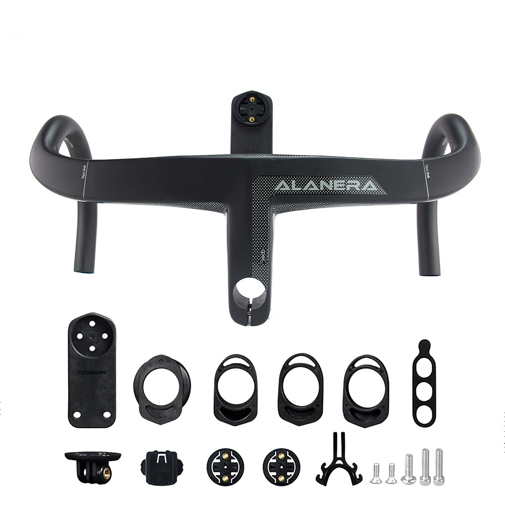Carbon Road Integrated Handlebar 28.6mm Drop Handlebars with Computer Holder
