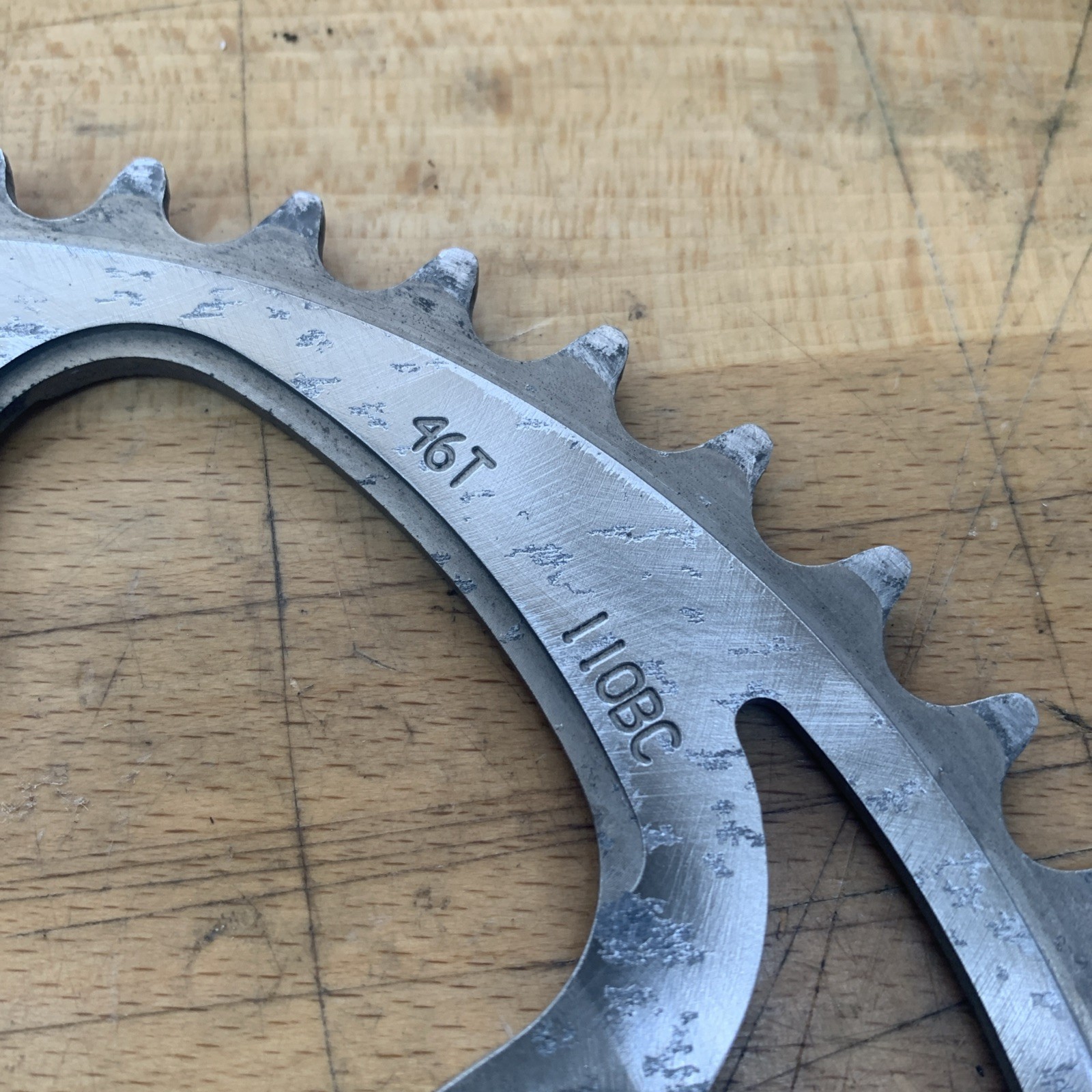 Real Designs Chainring 110mm BCD 45T Silver Vintage Mountain Bike Yeti Kooka CNC
