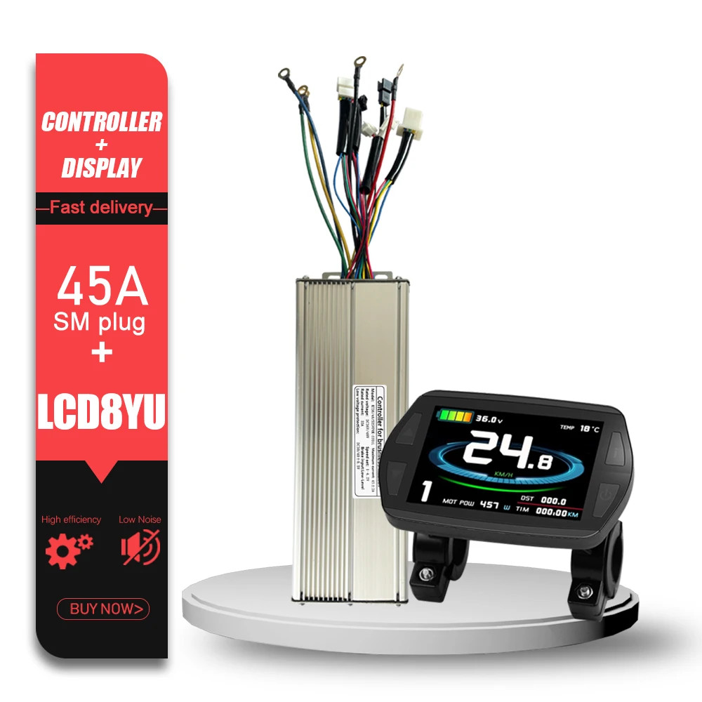 E-bike Sine Wave Controller 36V/48V/52V 45A for Electric Bike Conversion Kit