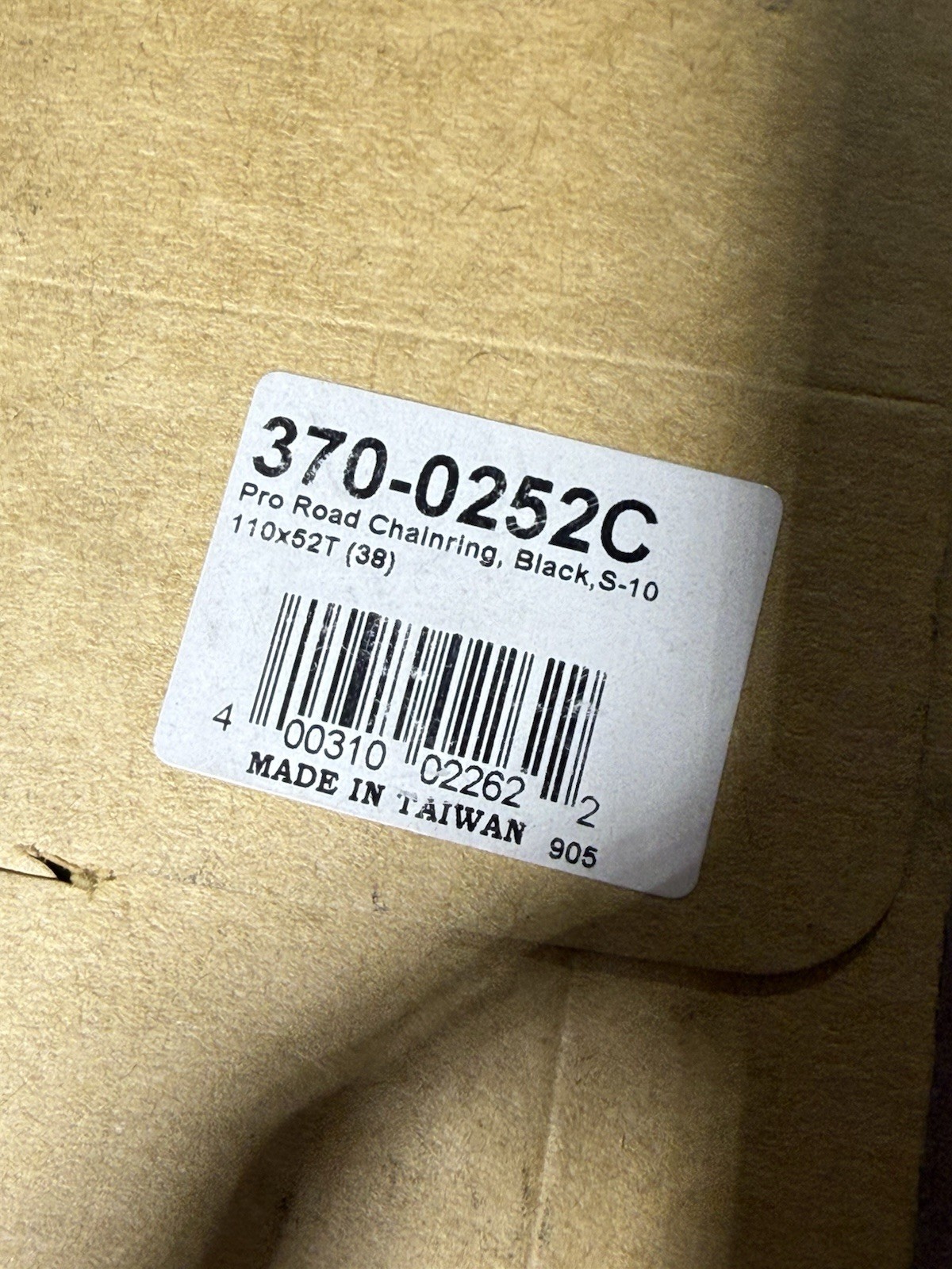 NEW FSA COMPACT 52 Tooth FRONT CHAINRING BLACK