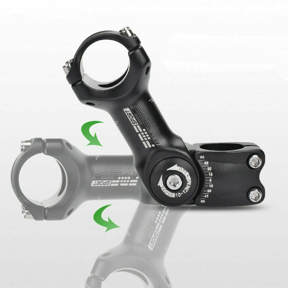 US 25.4/31.8mm MTB Bicycle Handlebar Mountain Road Bike Adjustable Stem Riser