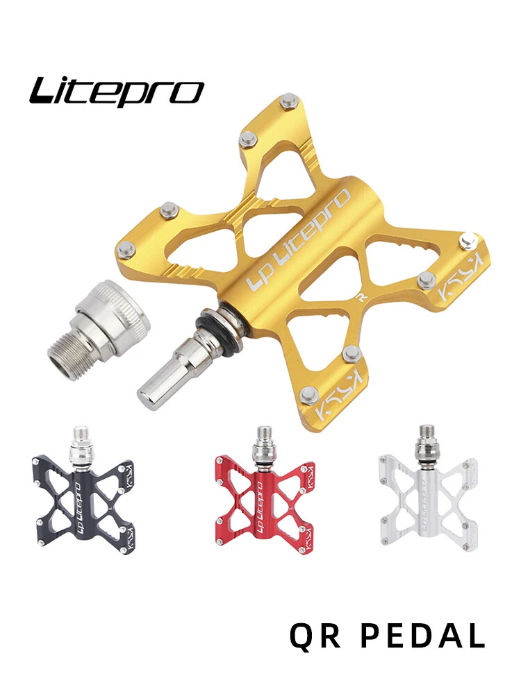 Bike Quick Release Pedal Widened Non-slip DU Sealed Bearing Folding Bike Pedal
