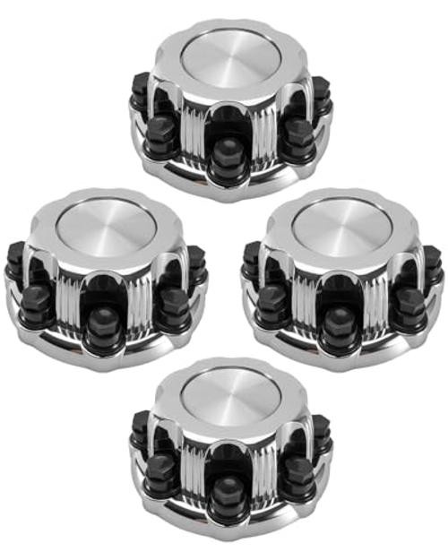 4PCS Glossy Silver Chrome Wheel Center Caps Fit for GMC Sierra Bright silver