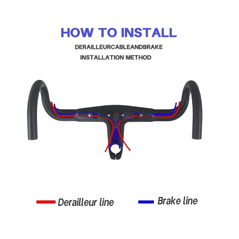 Road Bicycle Carbon Handelbar and Stem 28.6/31.8mm 390-430mm Width Bent Bar
