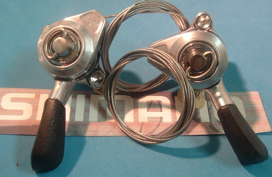 Shimano Deore XT Deerhead SL-M700 Shifters MTB NEW/NOS 3×5/6/7-Spd w/Cables-Mint
