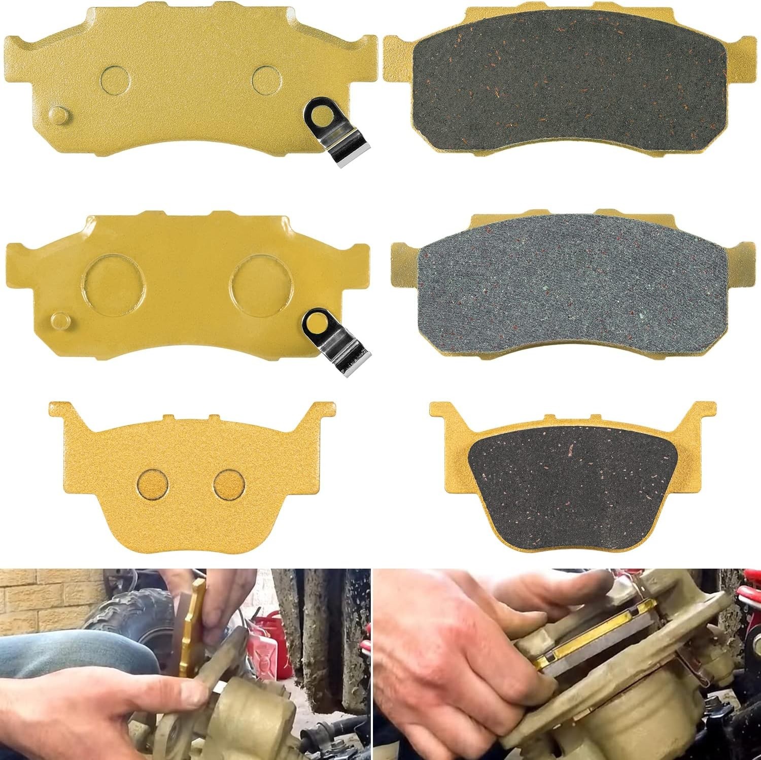 Heavy Duty Front & Rear Ceramic Brake Pad Set for 2014-2021 Honda Pioneer 700