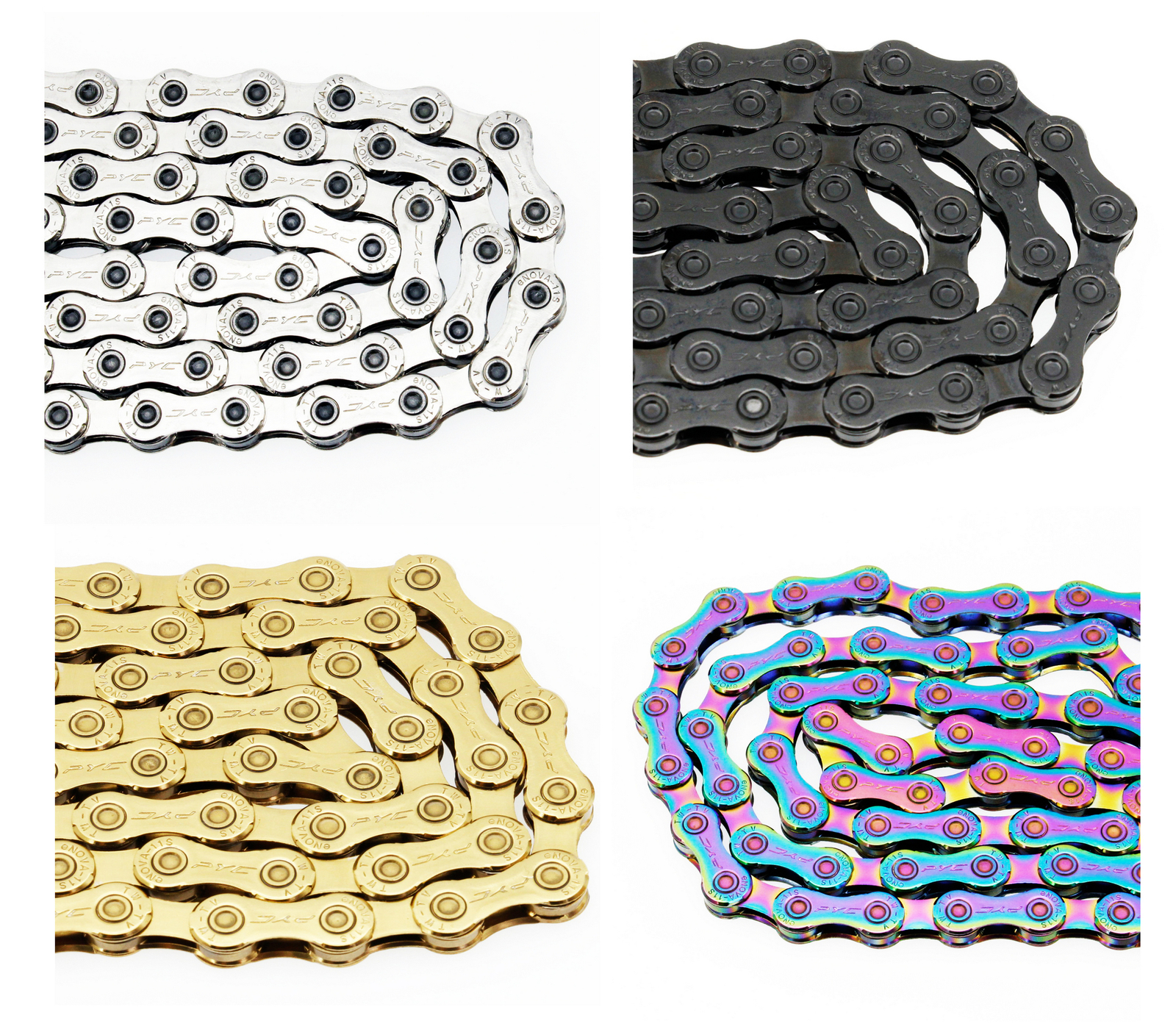 138L PYC P11E 11 Speed E-Bike Chain eMTB Upgrade Rainbow Gold Black Silver
