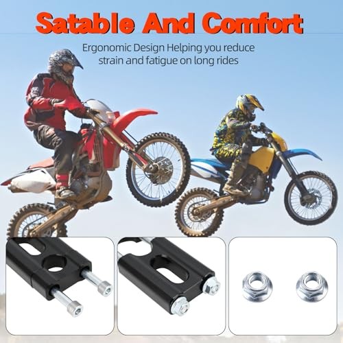 Dirt Pit Bike Handlebar Risers 22mm 7/8” Handle Bar Mount Clamp Risers black