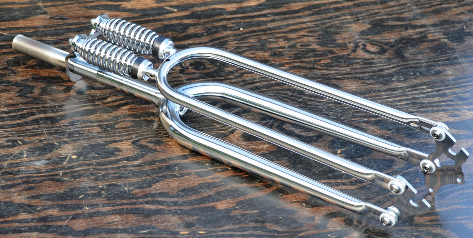 26″ Cruiser Bicycle Chrome DUAL SPRINGER FORK RatRod Chopper Vintage Monark Bike