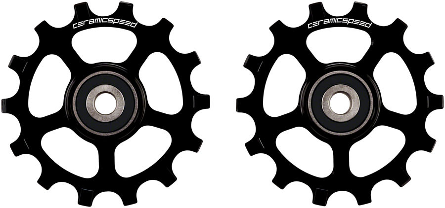 CeramicSpeed Pulley Wheels for Shimano XT/XTR 12-Speed – 14 Tooth, Black