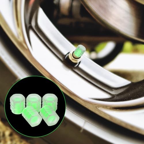 Glow in The Dark Tire Valve Caps, 20 Pcs Upgraded Version Fluorescent Car Tire
