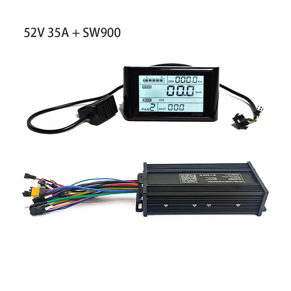 E-Bike 36V 48V 52V 35A 750W-1500W Sine Wave Controller+EN06/SW900/UKC1 Display