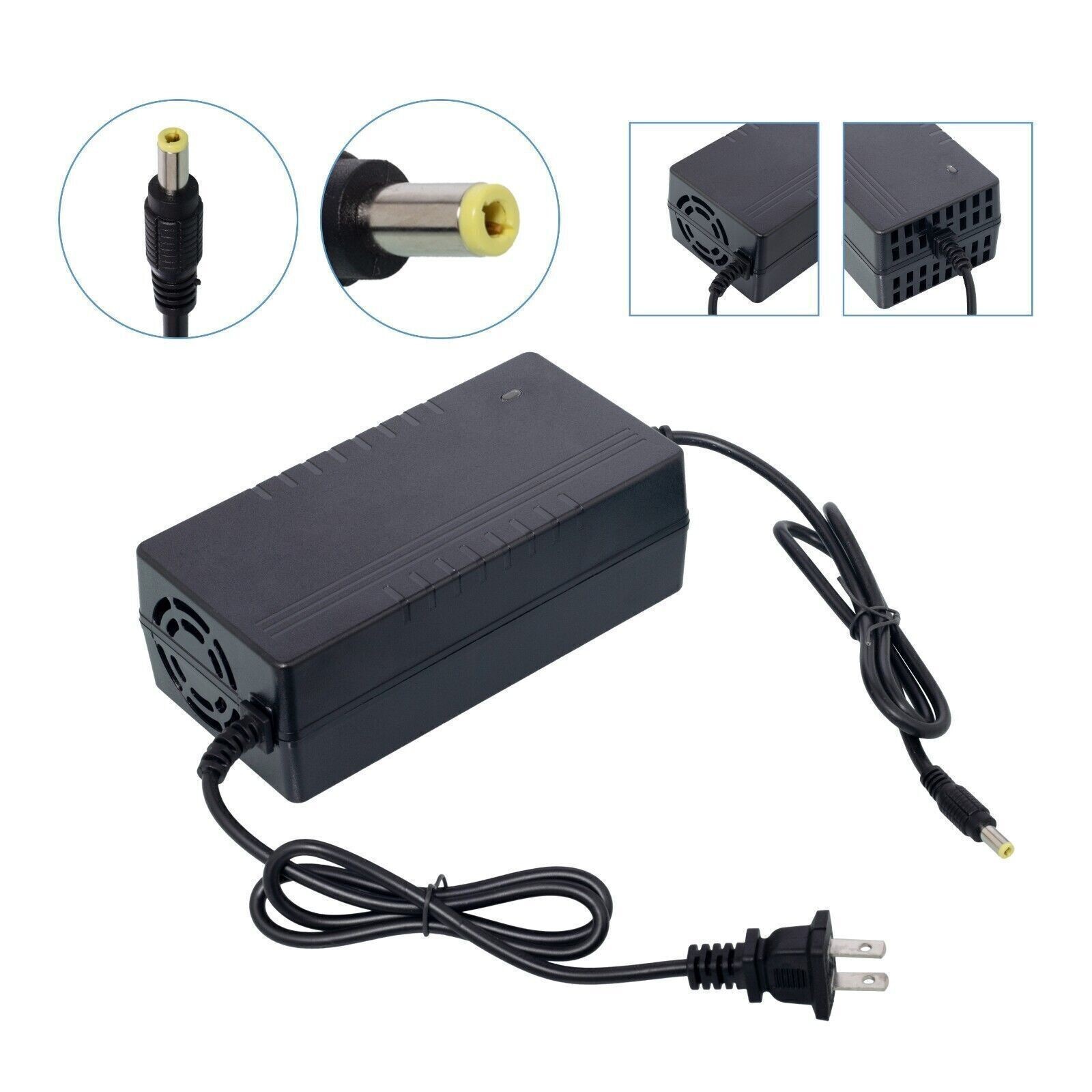 54.6V 5A Smart Charger for 48V Electric Bicycle Li-ion Battery DC 5.5×2.1mm Plug
