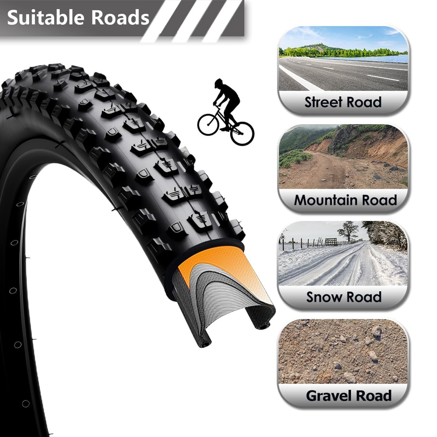 26/27.5/29×2.25 inch Bike Tires Pair Mountain Bike Tires Foldable Bicycle Tir…