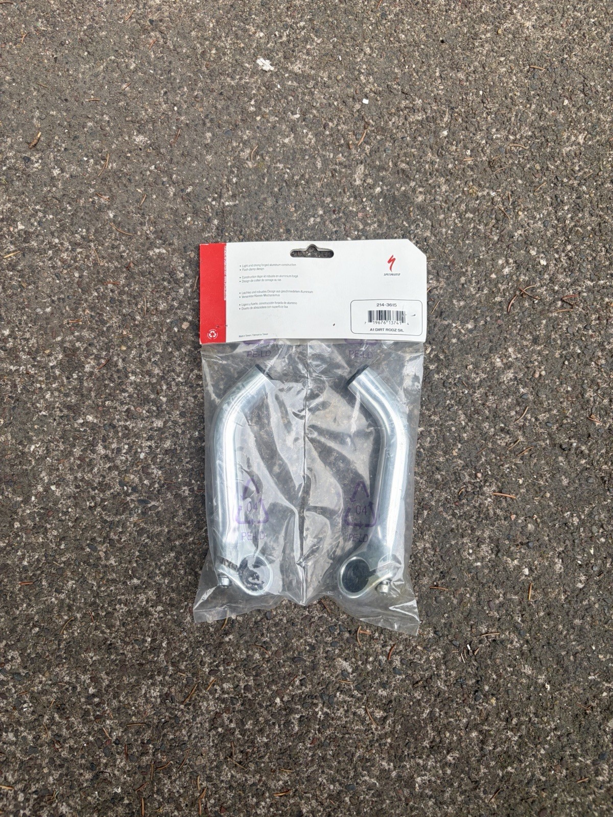Specialized A1 Dirt Rodz Aluminum Bar Ends Pair 140mm Silver/Black Flat Bar