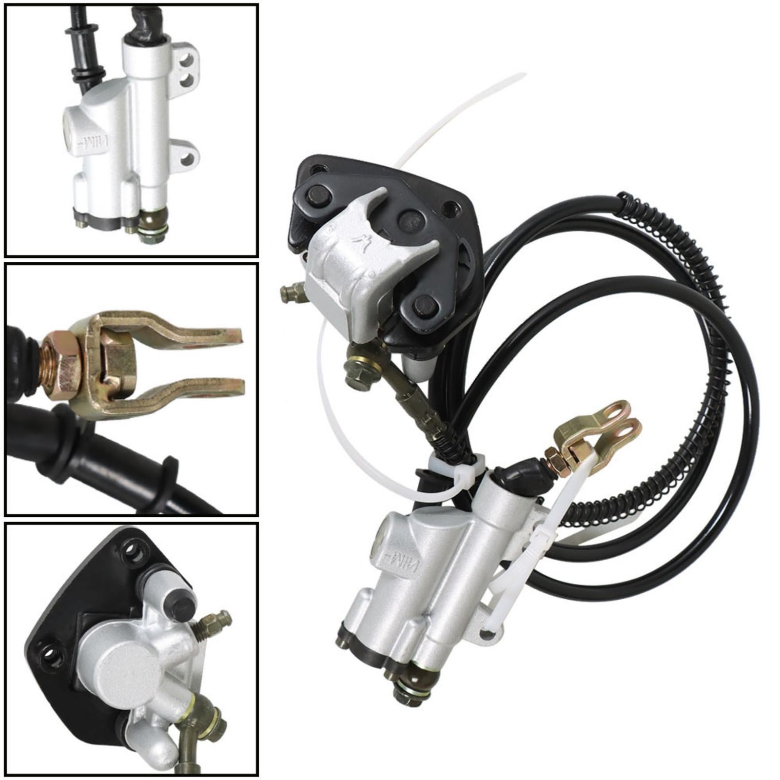 Rear Hydraulic Brake Assembly 1.55m Cylinder Caliper and Disc Kit Replacement…