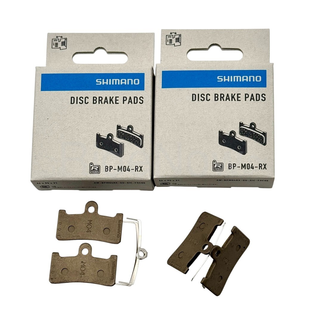 Deore Shimano M04-RX Disc Brake Pads, only for XT BR-M755 Caliper, w/spring 2prs