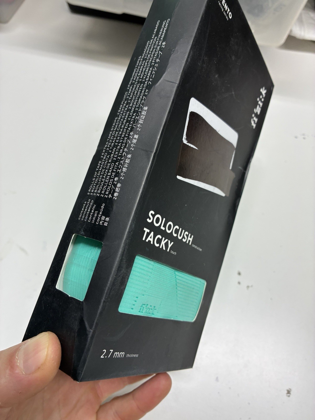 Fizik Vento solocush tacky bianchi green celeste blue 2.7mm Handlebar Bar Tape