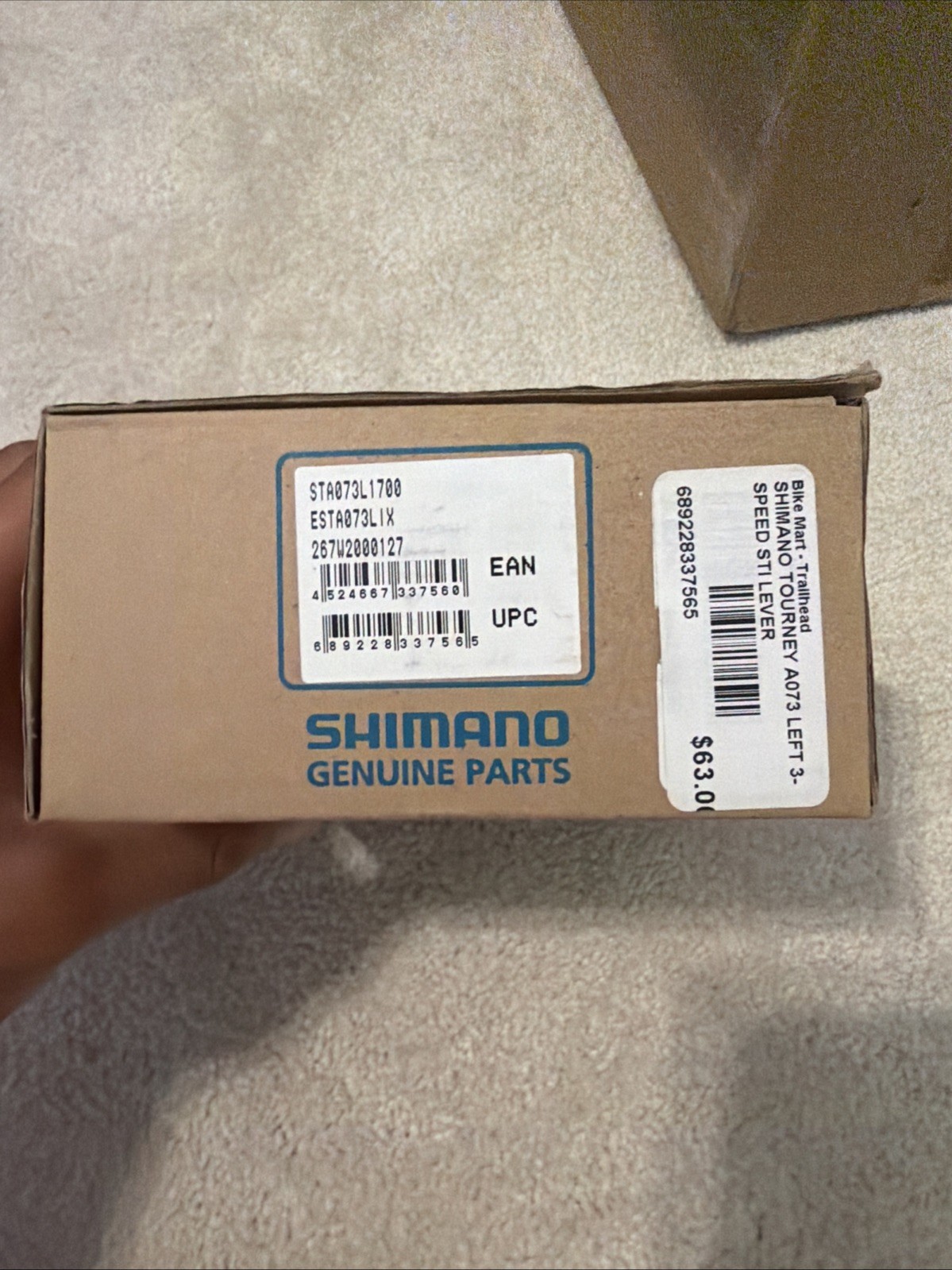 Shimano tourney A073 Left 3-speed STI Lever shifter brake