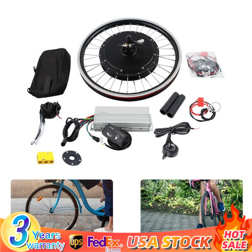 20 Inch Electric Bike Conversion Kit E-Bike Motor Front Wheel Kit 48V 1000W
