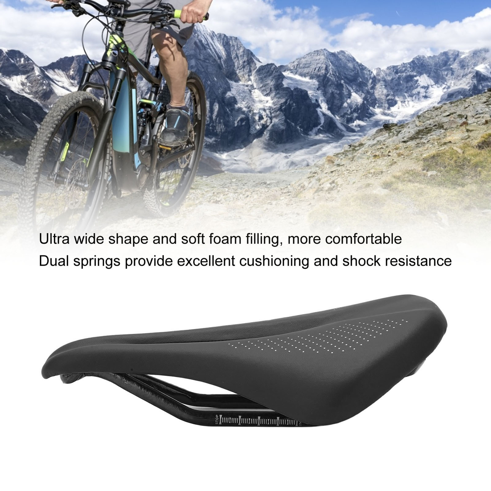 155mm Widen Carbon Fiber Leather Saddle Cushion Hollow Cycling Road NEW