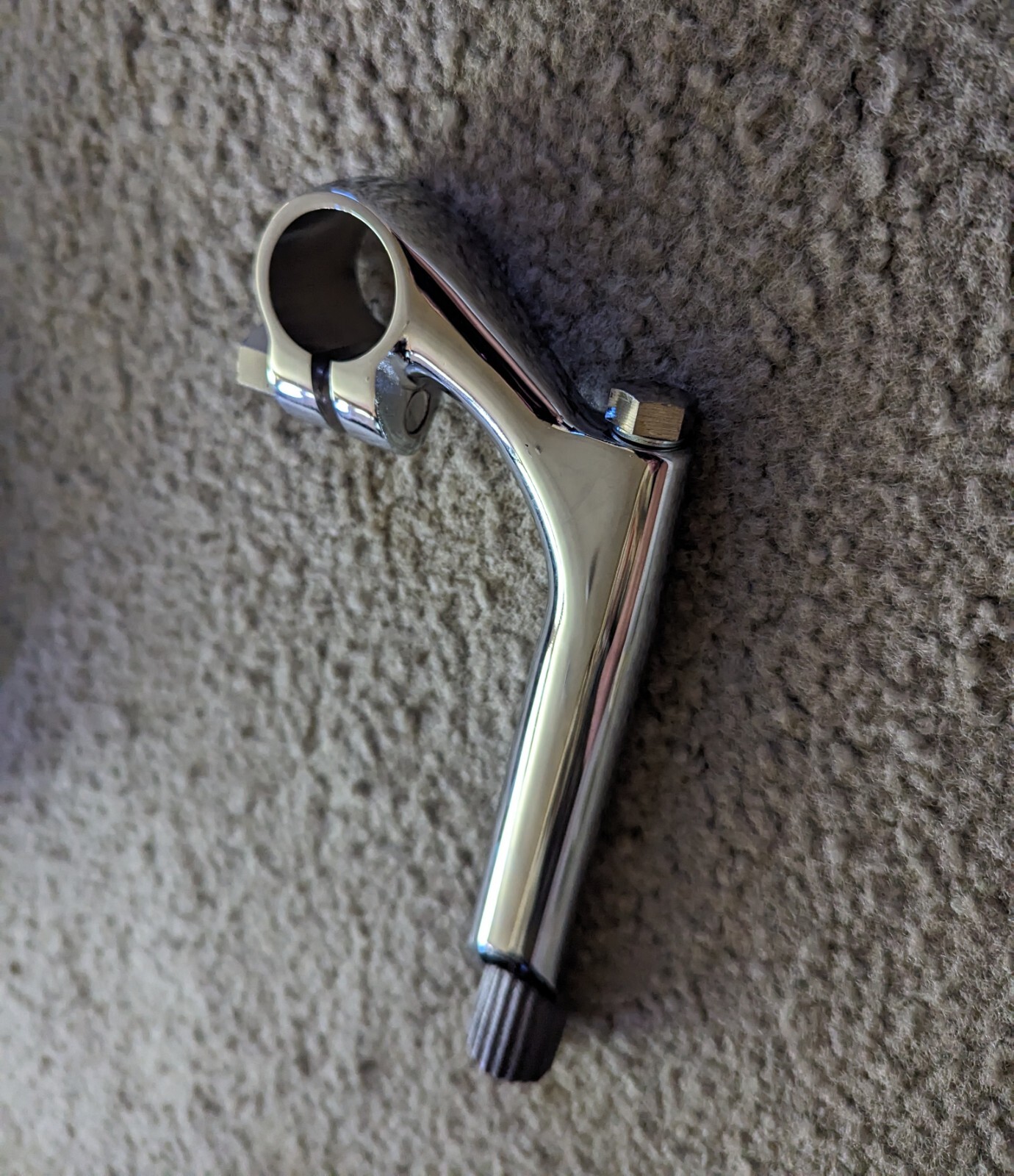 NEW CHROME CLASSIC STEM/GOOSENECK 21.1MM,1970-1982 SCHWINN BEACHCRUISER BICYCLES