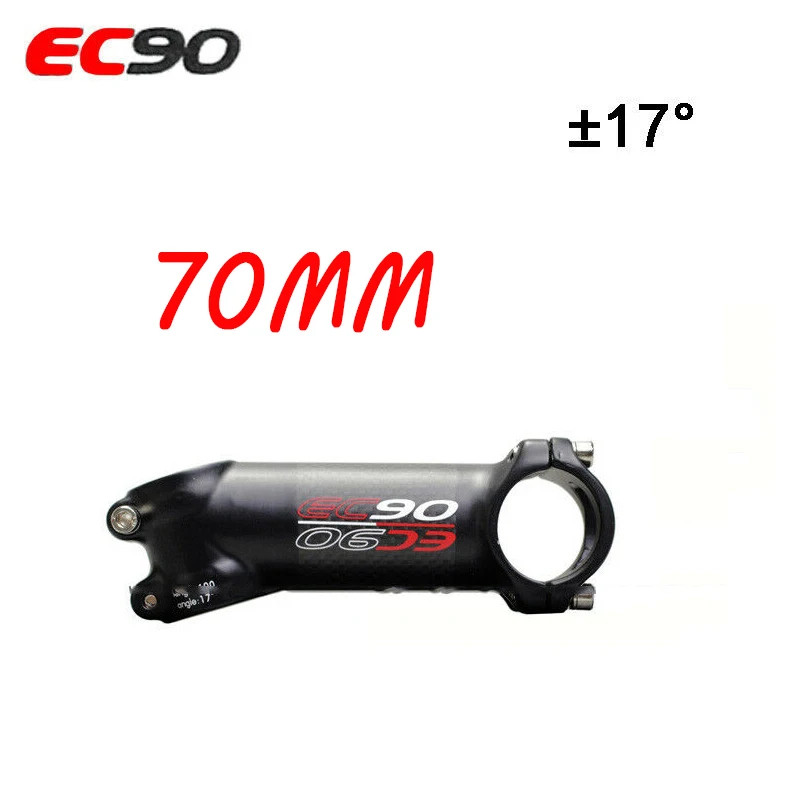 Carbon Fiber 31.8mm MTB Road Bicycle Stem 6/17 Degrees 60-120mm Handlebar Stems