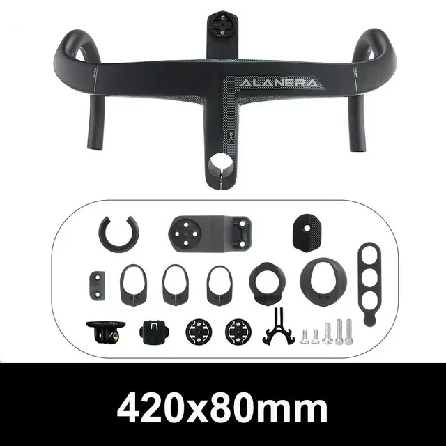 Carbon Road Bicycle Integrated Drop Bar Internal Wiring with Comput Holder