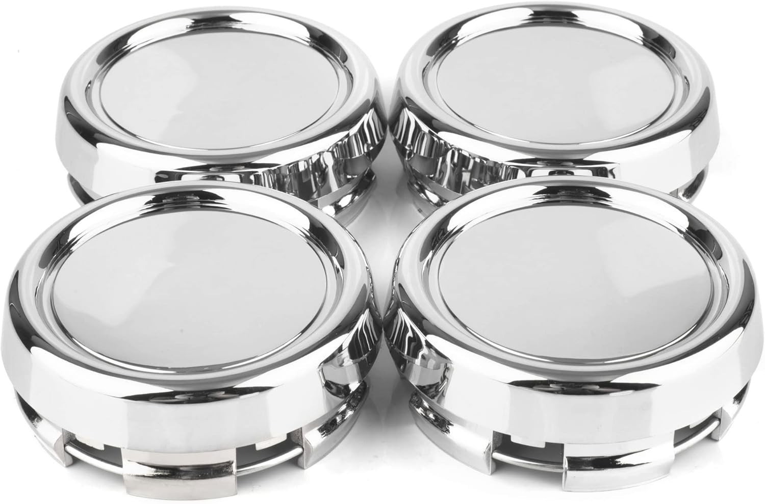 RT 4pcs 79mm Wheel Center Caps for OD: 79mm / 3.11″, ID: 71.6mm / 2.82″ Chrome