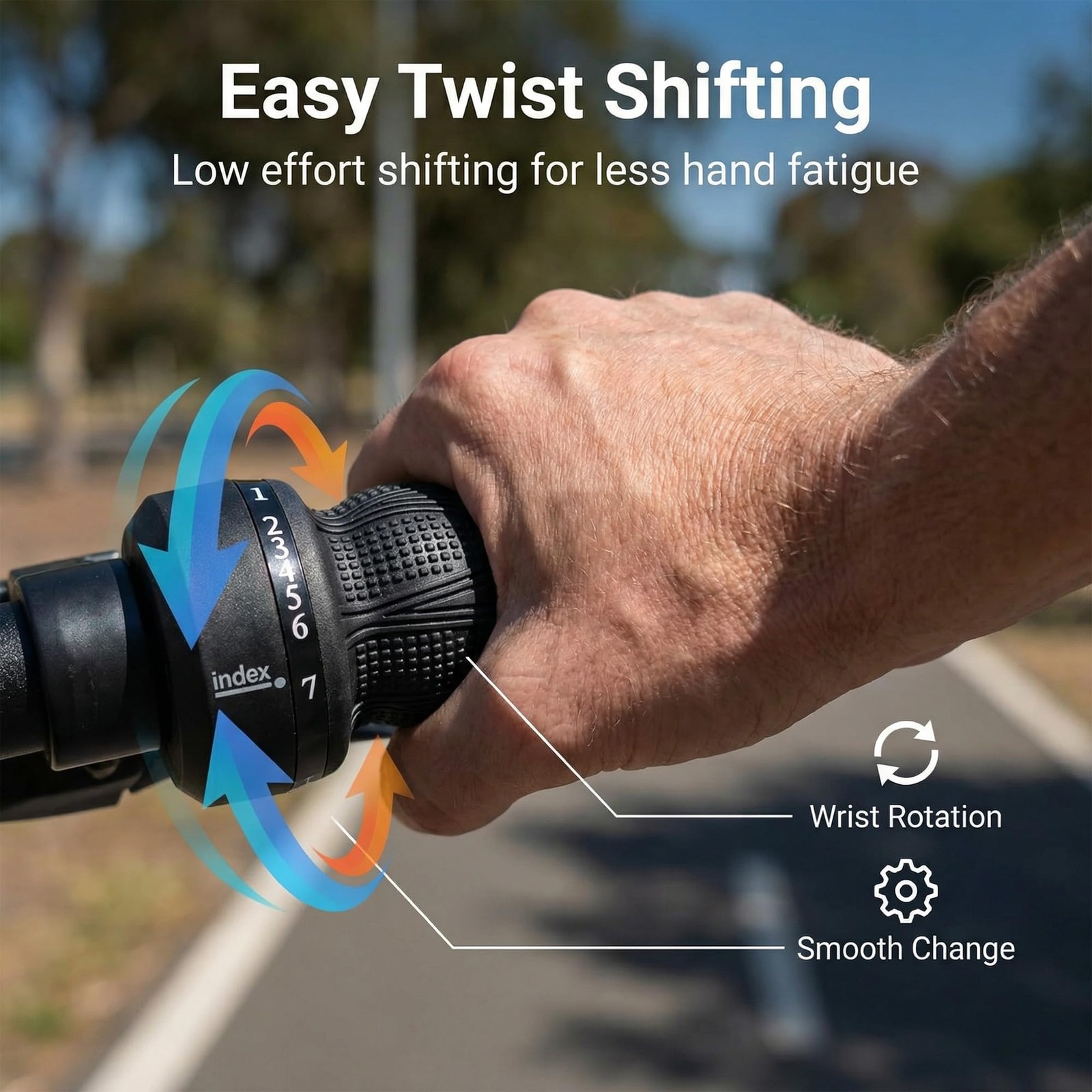 Bicycle 21 Speed Twist Shifter Lever 3 x 7 Speed Grip Shift Left and Right Sh…