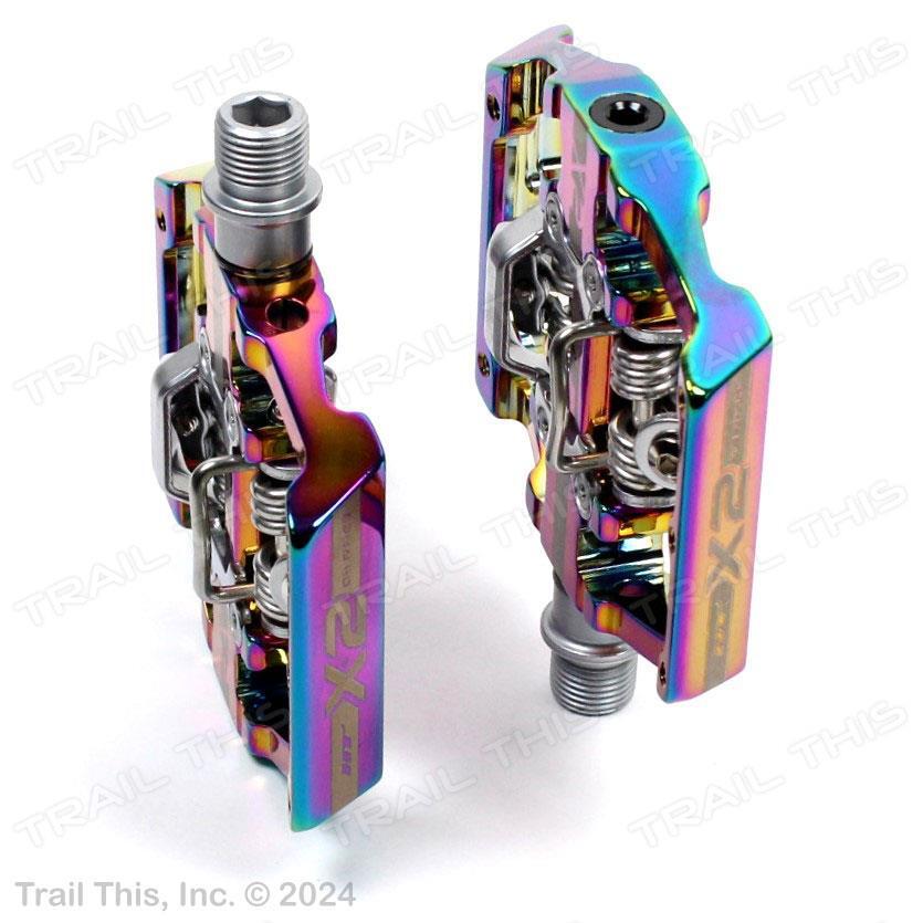 HT Components X2 Oil Slick Clipless Down Hill Race Bike Platform CrMo Pedals