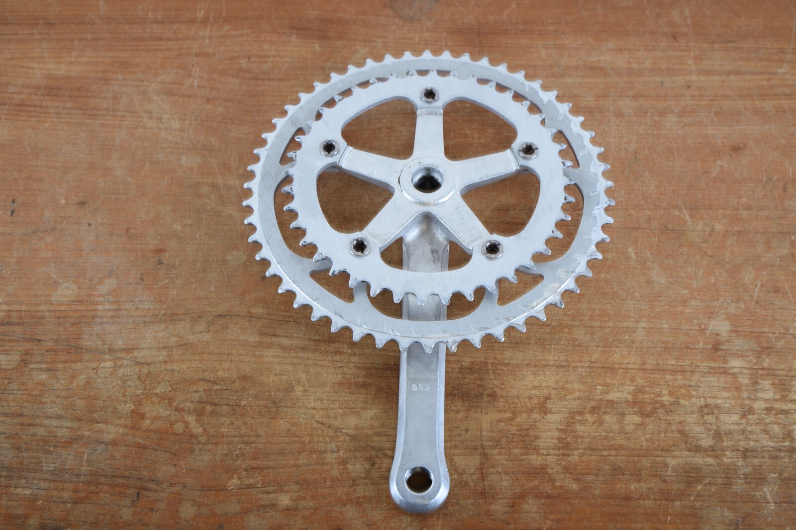 Vintage Nervar Crank Set France Alloy Square Road 9/16 English