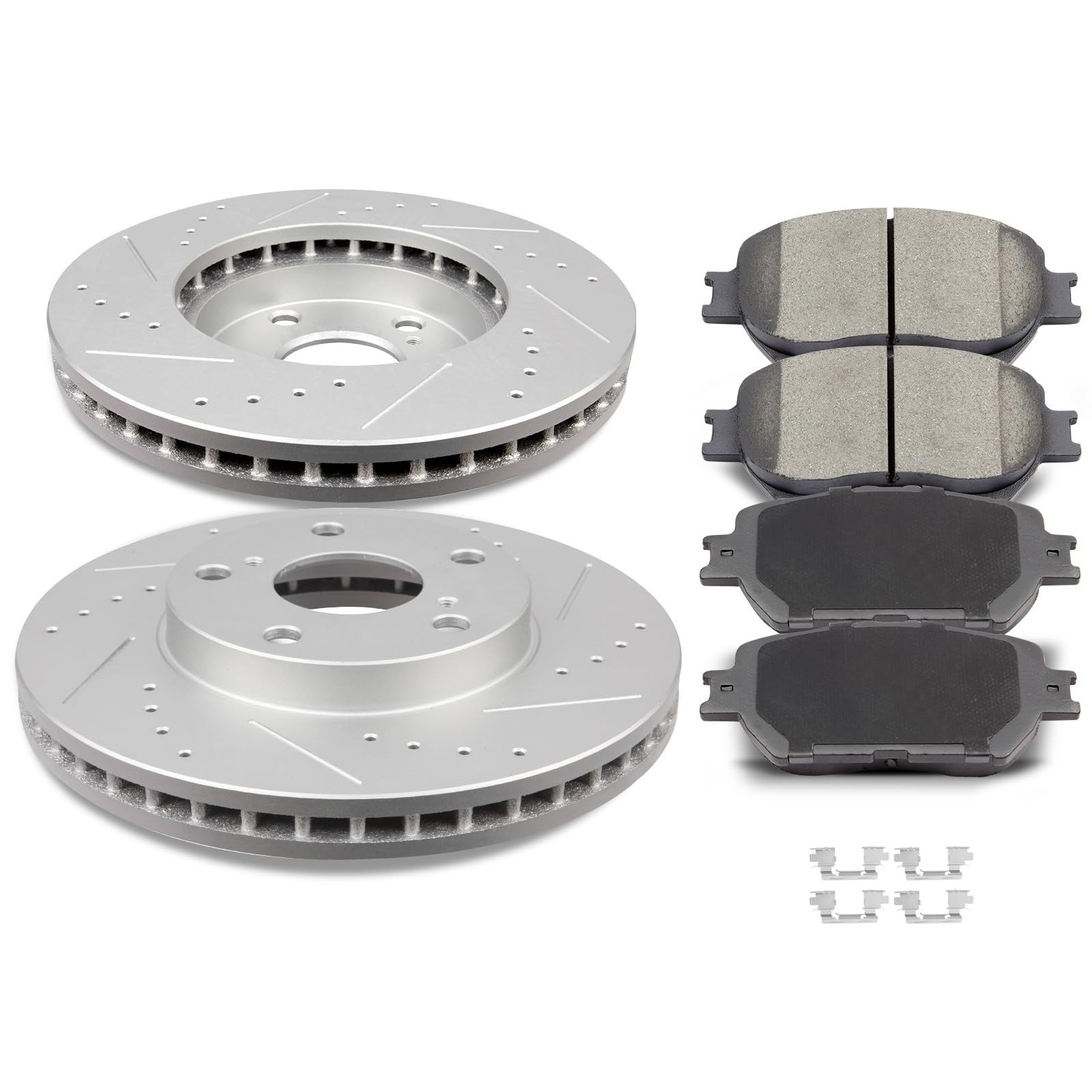 SCITOO Brake Pads and Rotors Kits for Ford F-250 F-350 Excursion 1999-2005