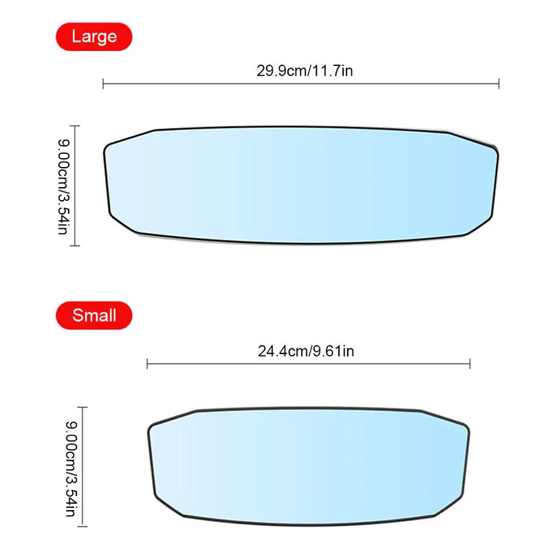 Car Mirror Interior Rear View Mirror Wide Angle Convex RearviewMirror Anti Glare