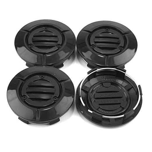 4PCS 3.25in Wheel Center Caps 83mm OD: 83mm/3.27in, ID: 76mm/2.99in Black