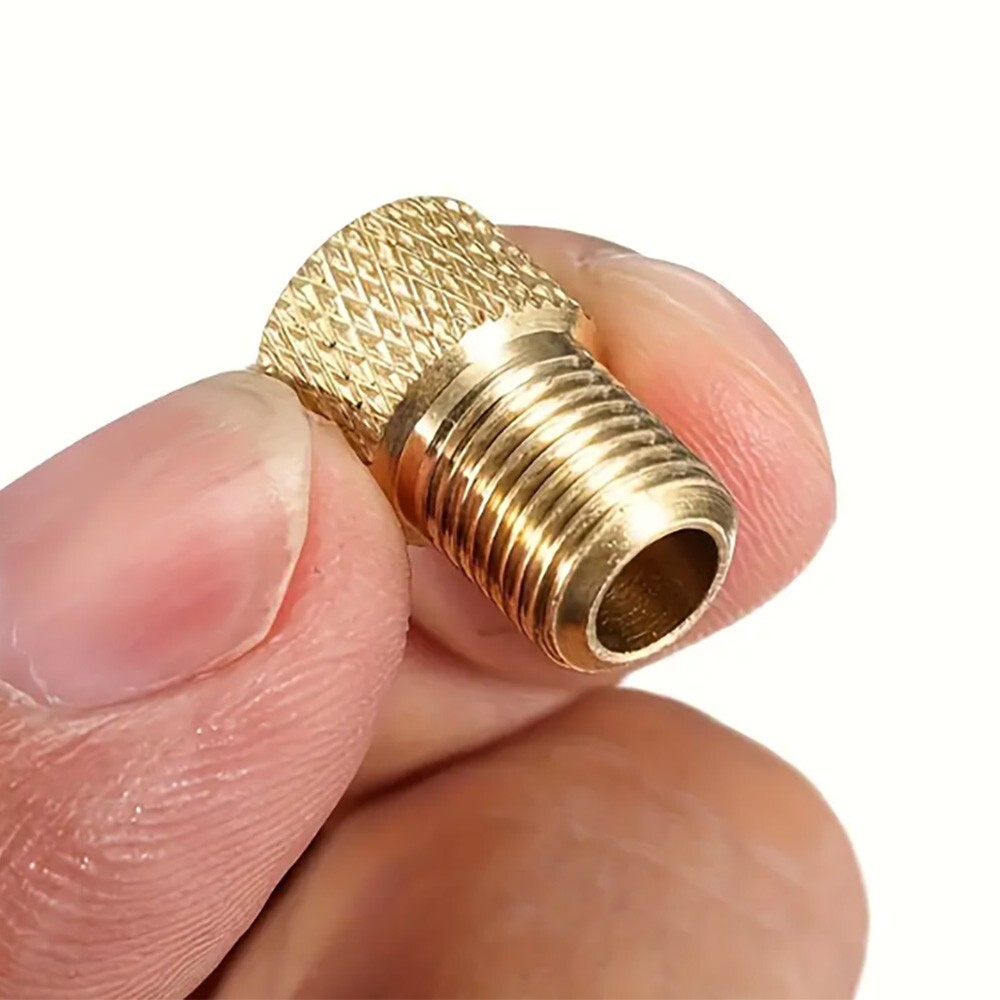 Brass Presta Valve Adapters – 5 Pk – Convert a Presta Valve to a Schrader Valve