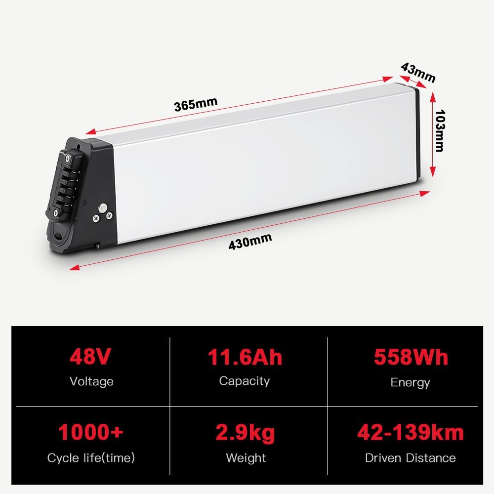 DCH006 Ebike Battery 48V 11.6Ah for LO26 20LVXD30 LAFLY X3 X5 Folding Battery