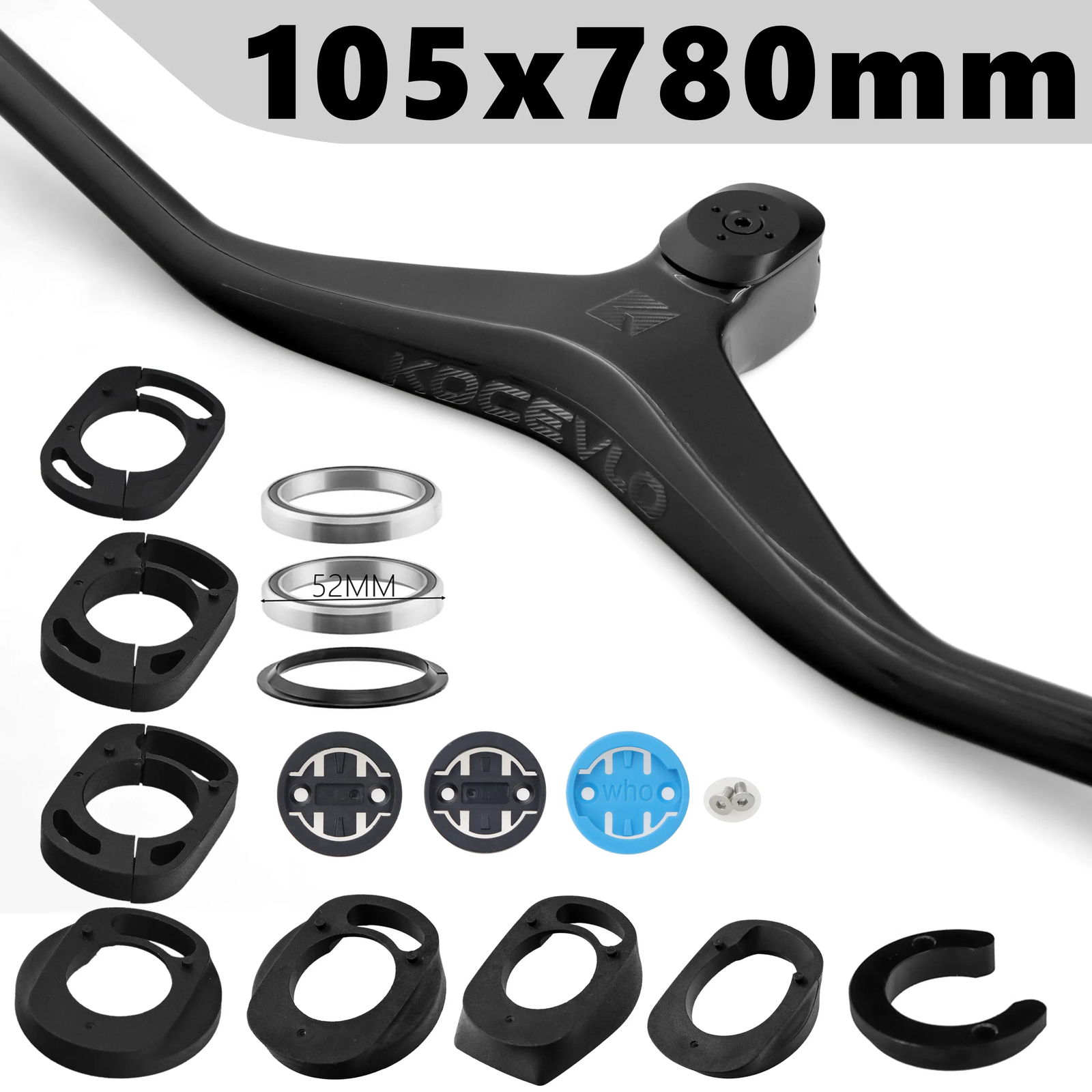 Mountain Bike Carbon Internal Cable Integrated Handlebar 780mm MTB XC Handlebar