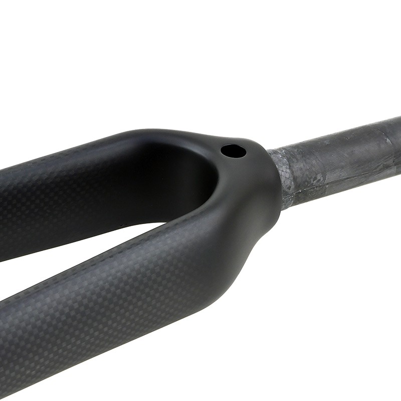 25.4mm Straight Tube Frok 3K Carbon Fiber Rigid Road Bike Fork 700C Rim Brack QR